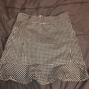 gingham mini skirt